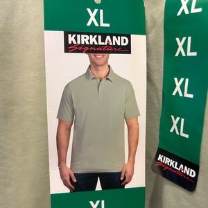 Kirkland Signature Men's Polo Shirt in Sage Green 100% Pima Cotton